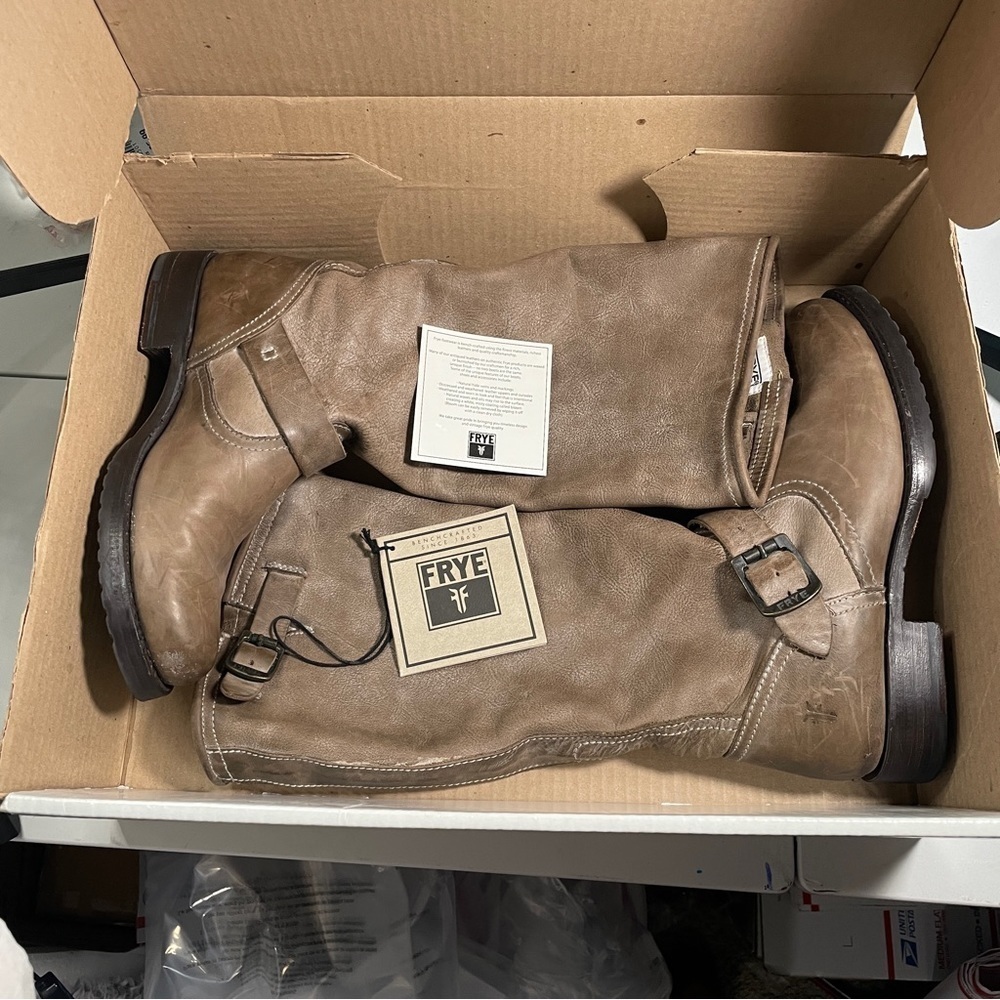 FRYE Veronica Slouch Tall Boots Boho Women's Slate Style 76608 with Box Sz 8.5 M